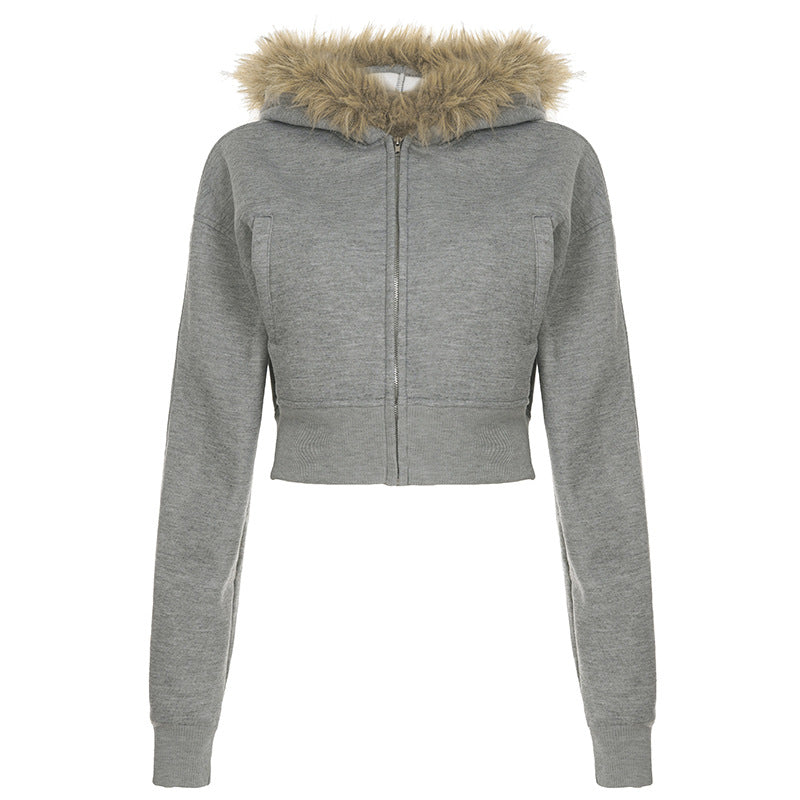 Outing Cool Fur Collar Jacket