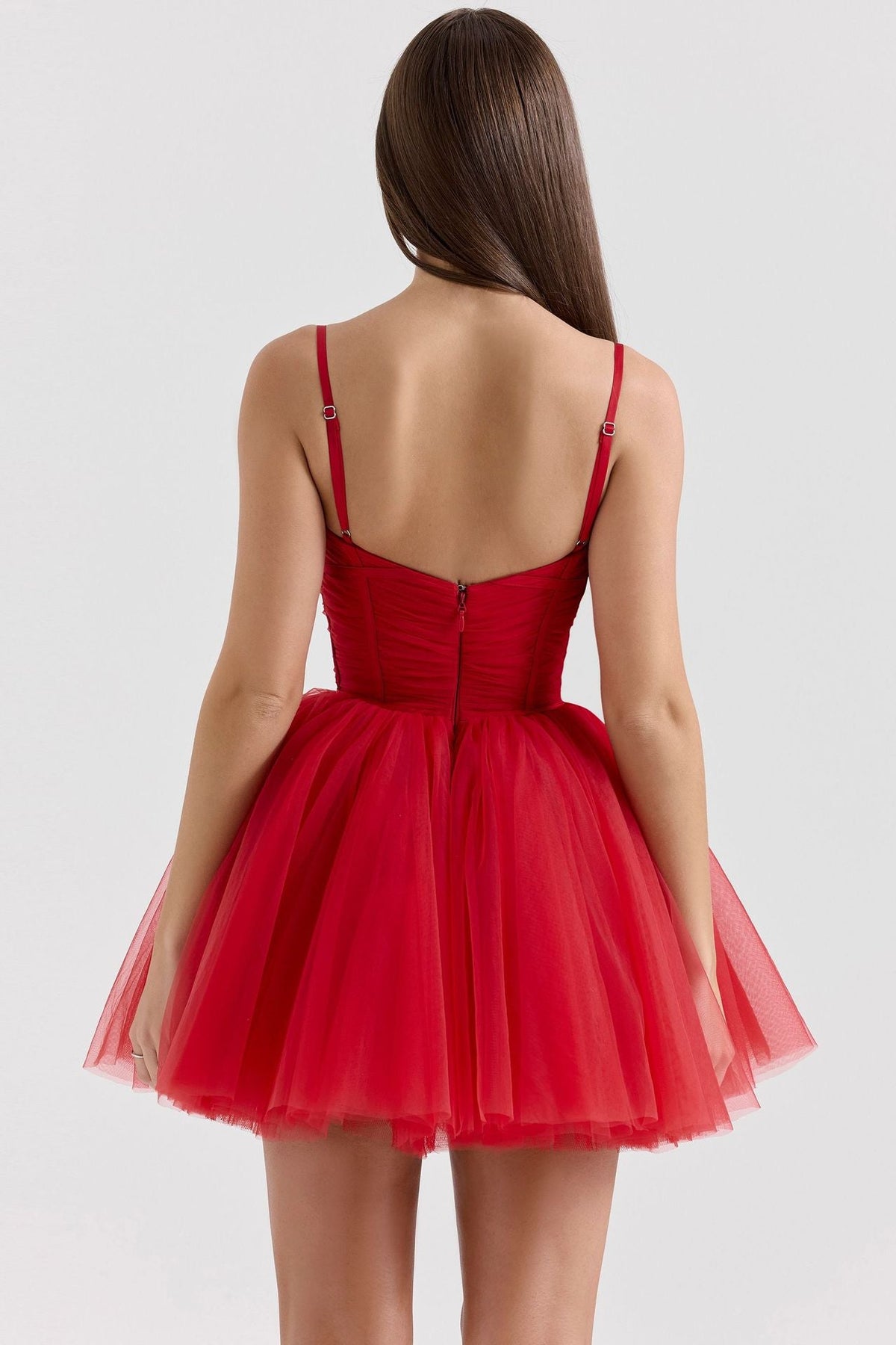 Sweetheart Neck Spaghetti Strap Tulle Tutu A-Line Mini Dress