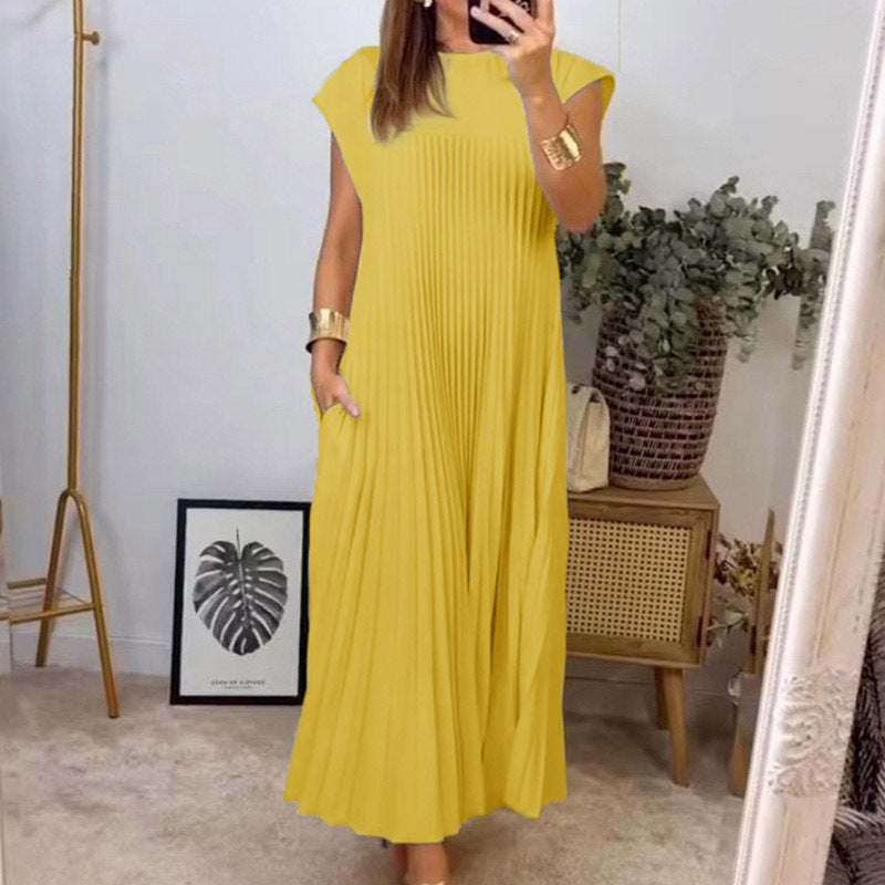 Araceli Premium Pleated Maxi Dress Statement Occasion Edit