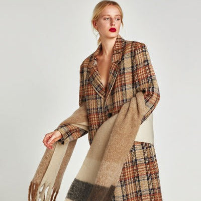 Thick Stylish HighQuality Warm Cozy Plaid Scarf