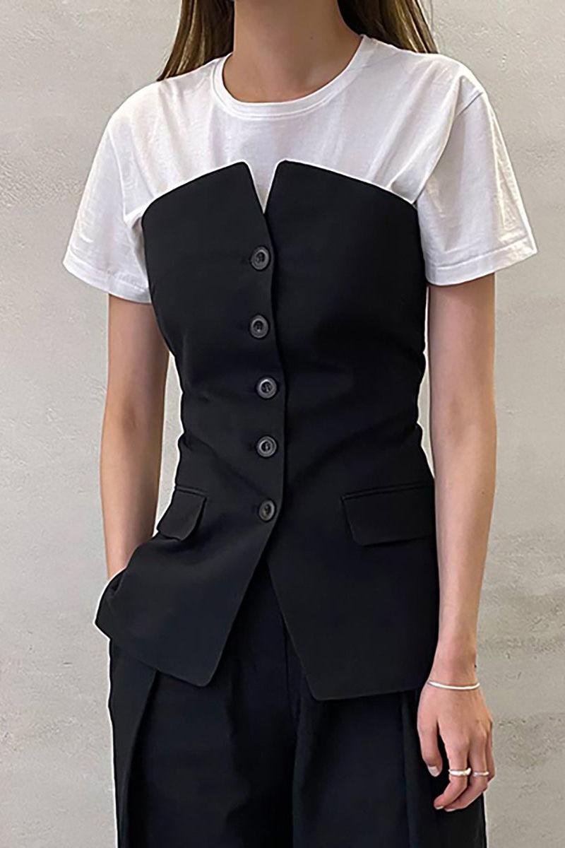 Black Sleeveless long Vest