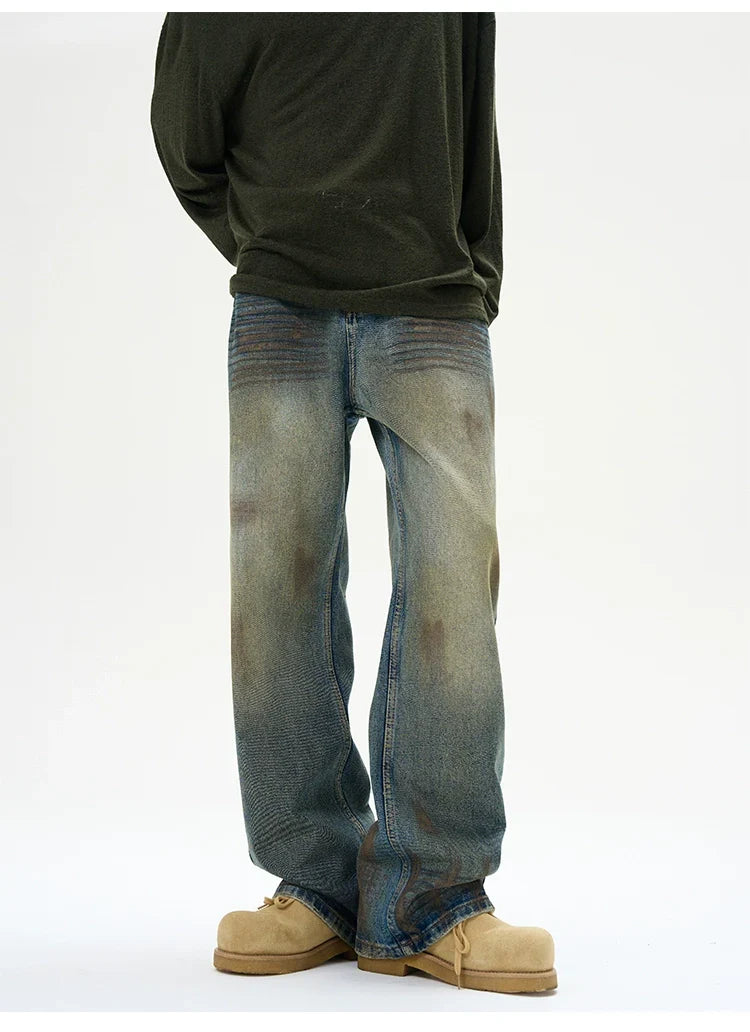 Distressed Baggy Ripped Denim Jeans