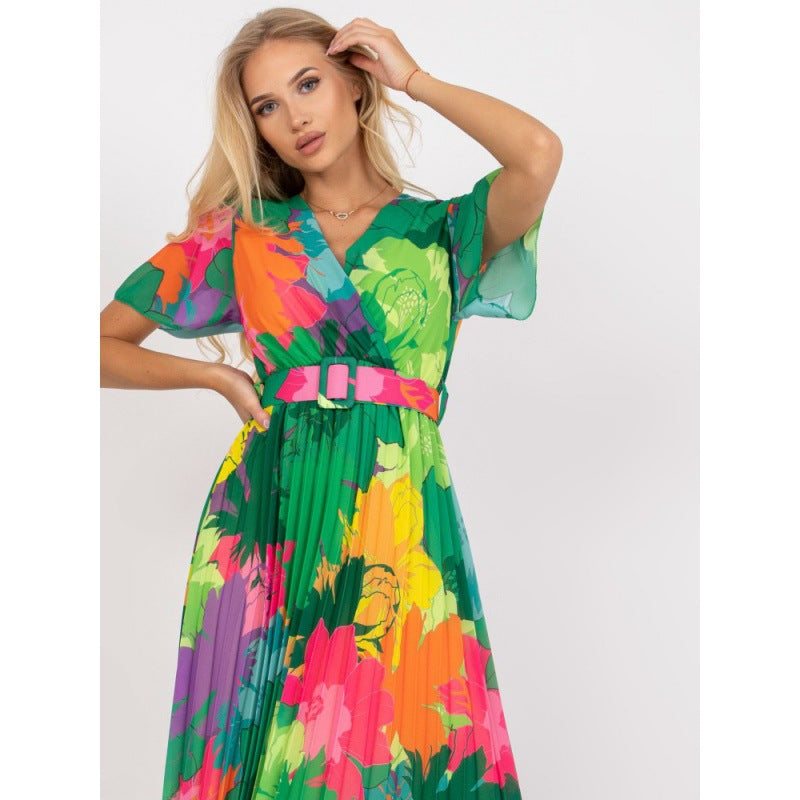 Sofía Statement Women's Floral Wrap Maxi Dress Evening Wear Edit
