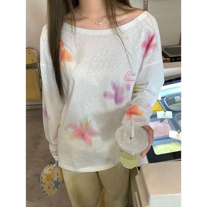 Floral Wide Collar Sheer Cover Up