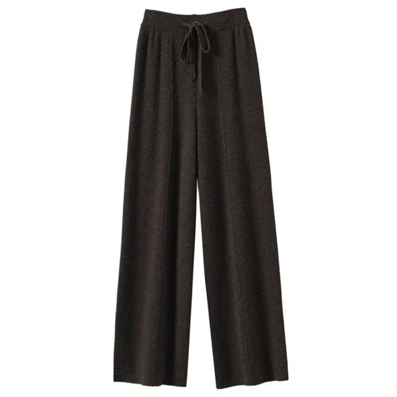 Ribbed Mystique Wide Leg Pants