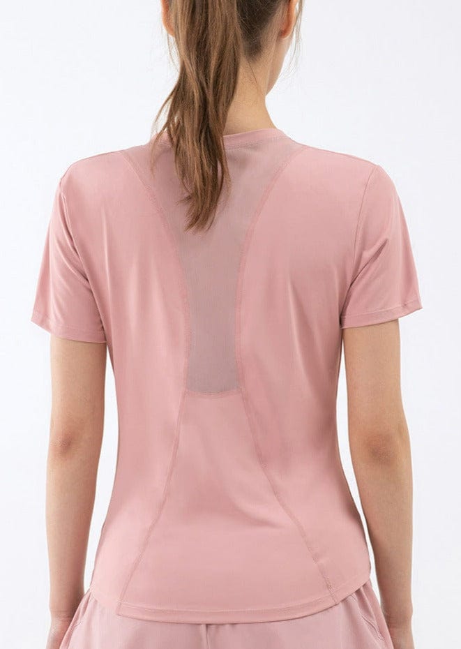Slim Fit Mesh Back Panel Tee