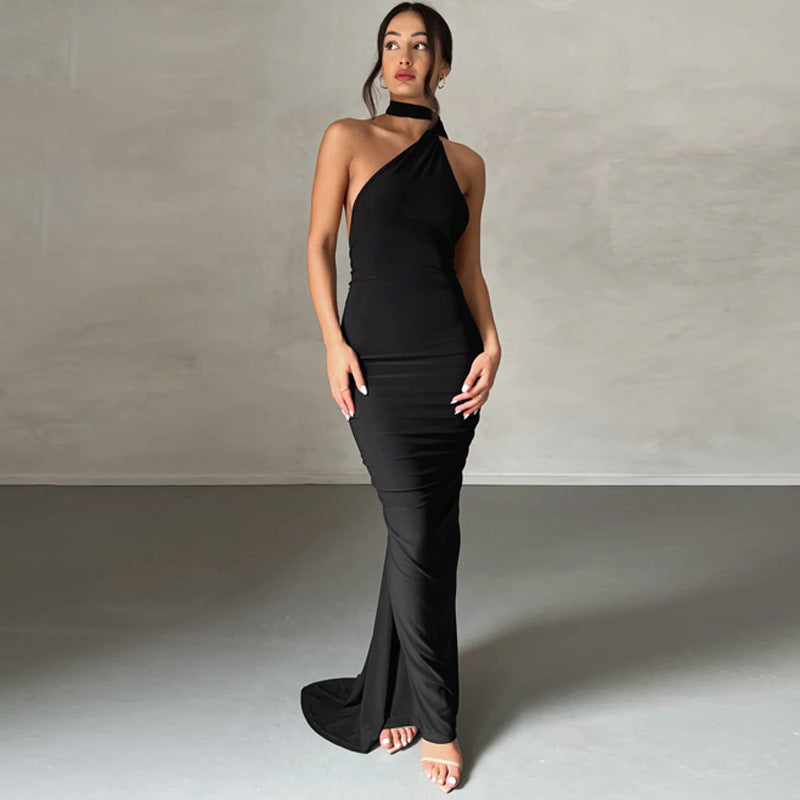 Halterneck Sleeveless Open Back Dress