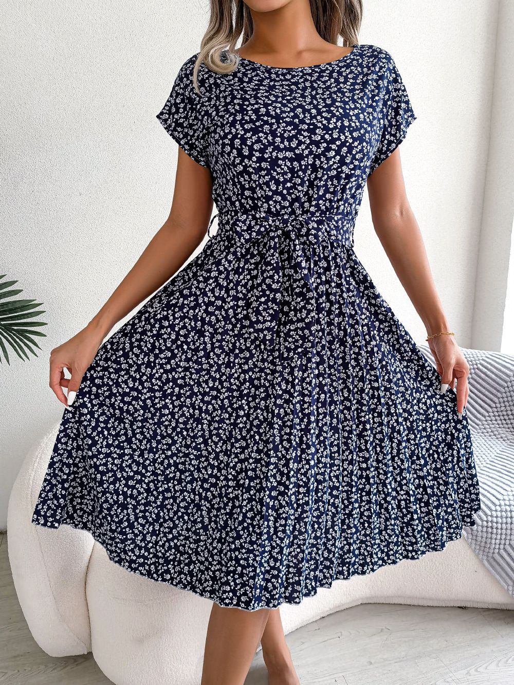 Clara Statement Dress Pleats Premium Wardrobe Essential
