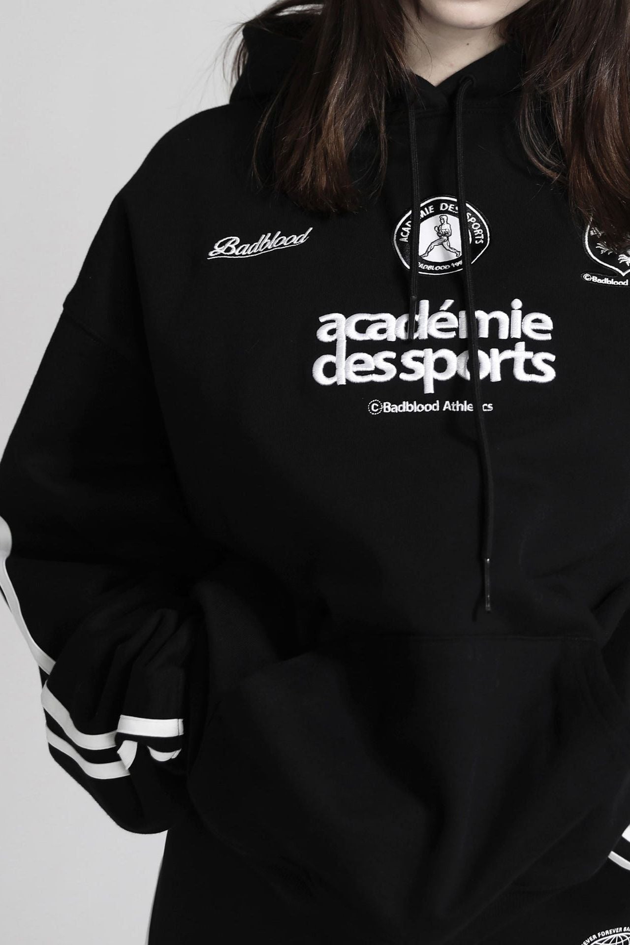 American retro embroidery pure cotton Hoodie