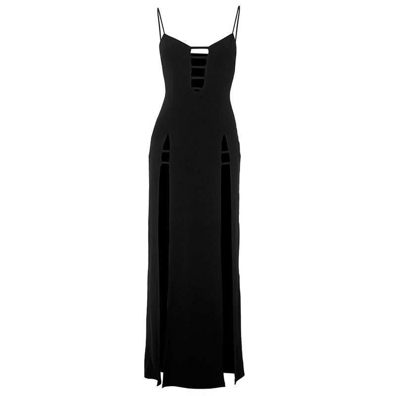 Monroe Slit Dress Black