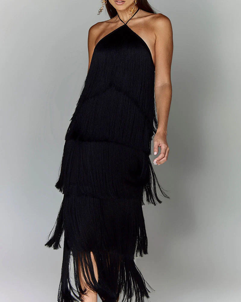 Dorotea Exclusive Luxury Dress with Tassels Boutique Collection