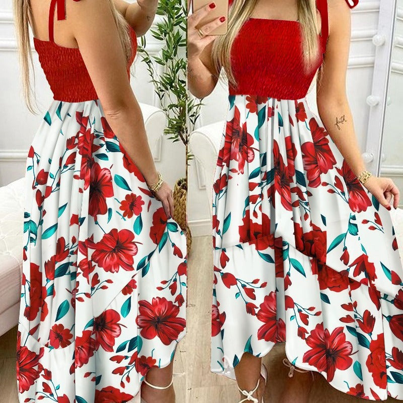 Xenia Luxe Women's Floral Maxi Dress with Adjustable Shoulder Straps Evening Wear Edit