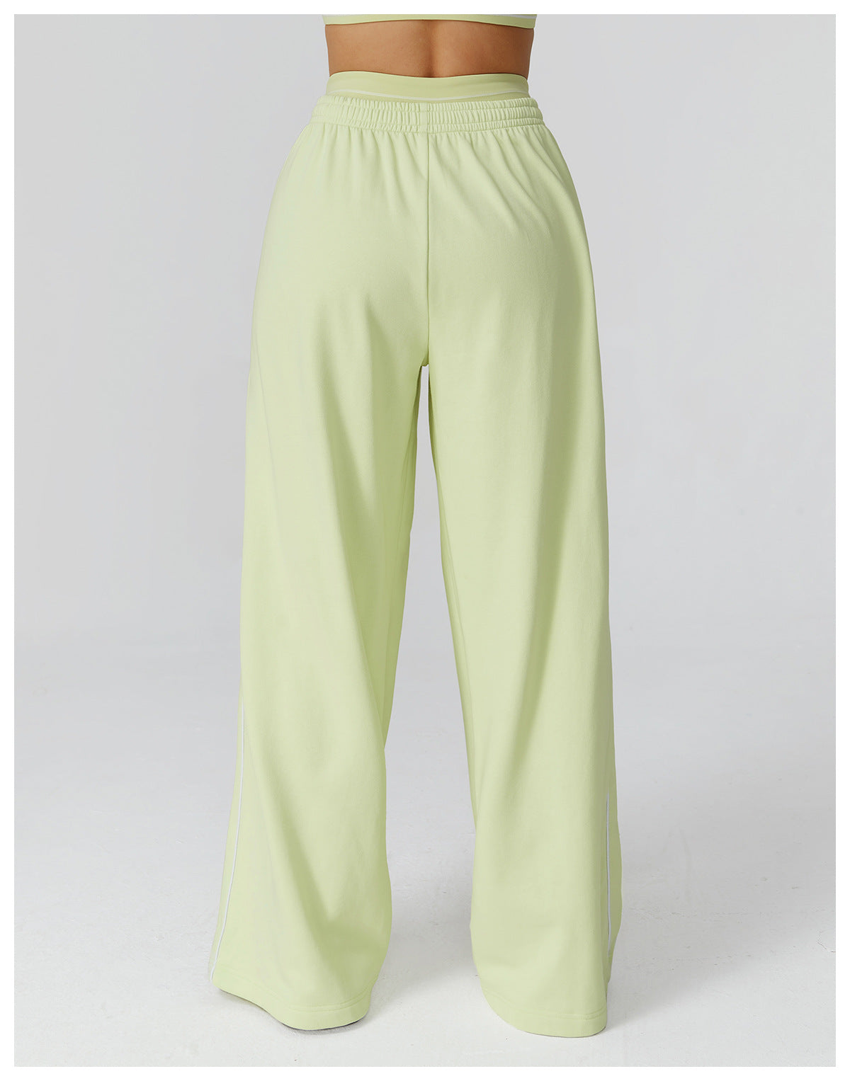 Cotton Blend Mid-Waist Side Stripe Sweatpants