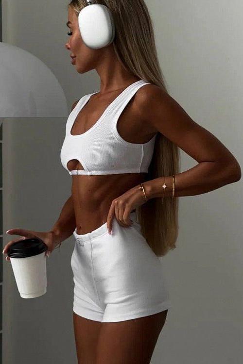Elastic High Waist Hip-Wrapped Vest Suit