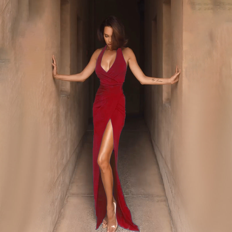 Ritter Slit Dress Red