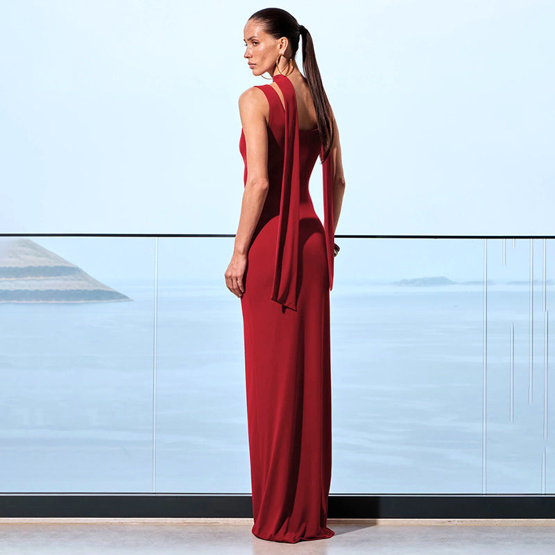 U-Neck Party Dress �Timeless & Flowy Style