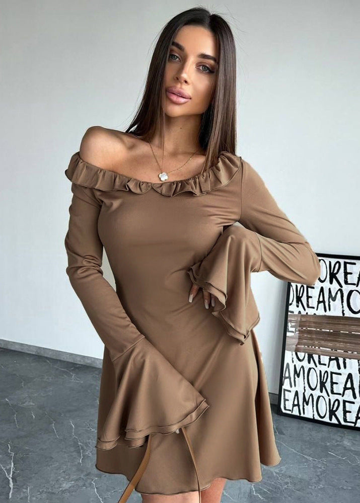 Sienna Off Shoulder Ruffle Sleeve Dress