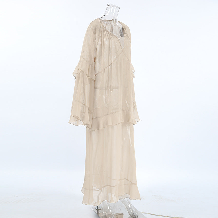 Ronnie Sheer Dress - Khaki