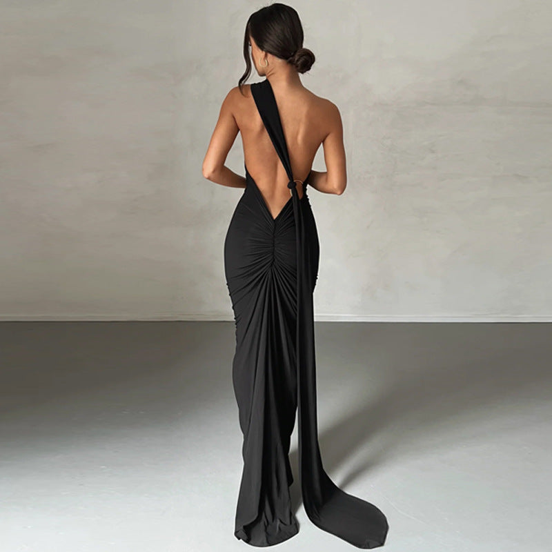 Halterneck Sleeveless Open Back Dress