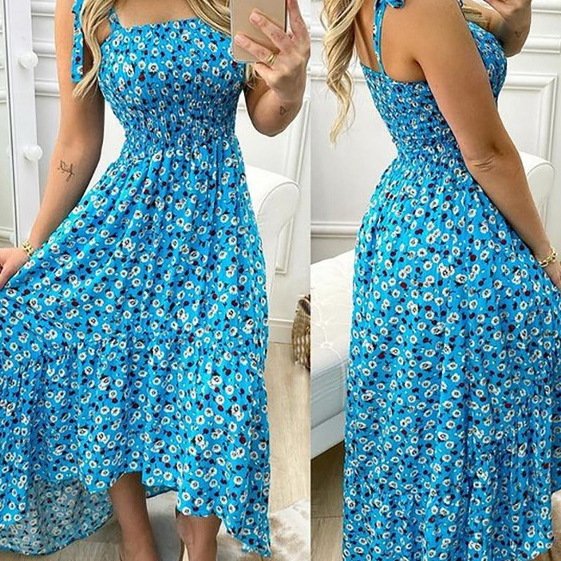 Xenia Luxe Women's Floral Maxi Dress with Adjustable Shoulder Straps Evening Wear Edit