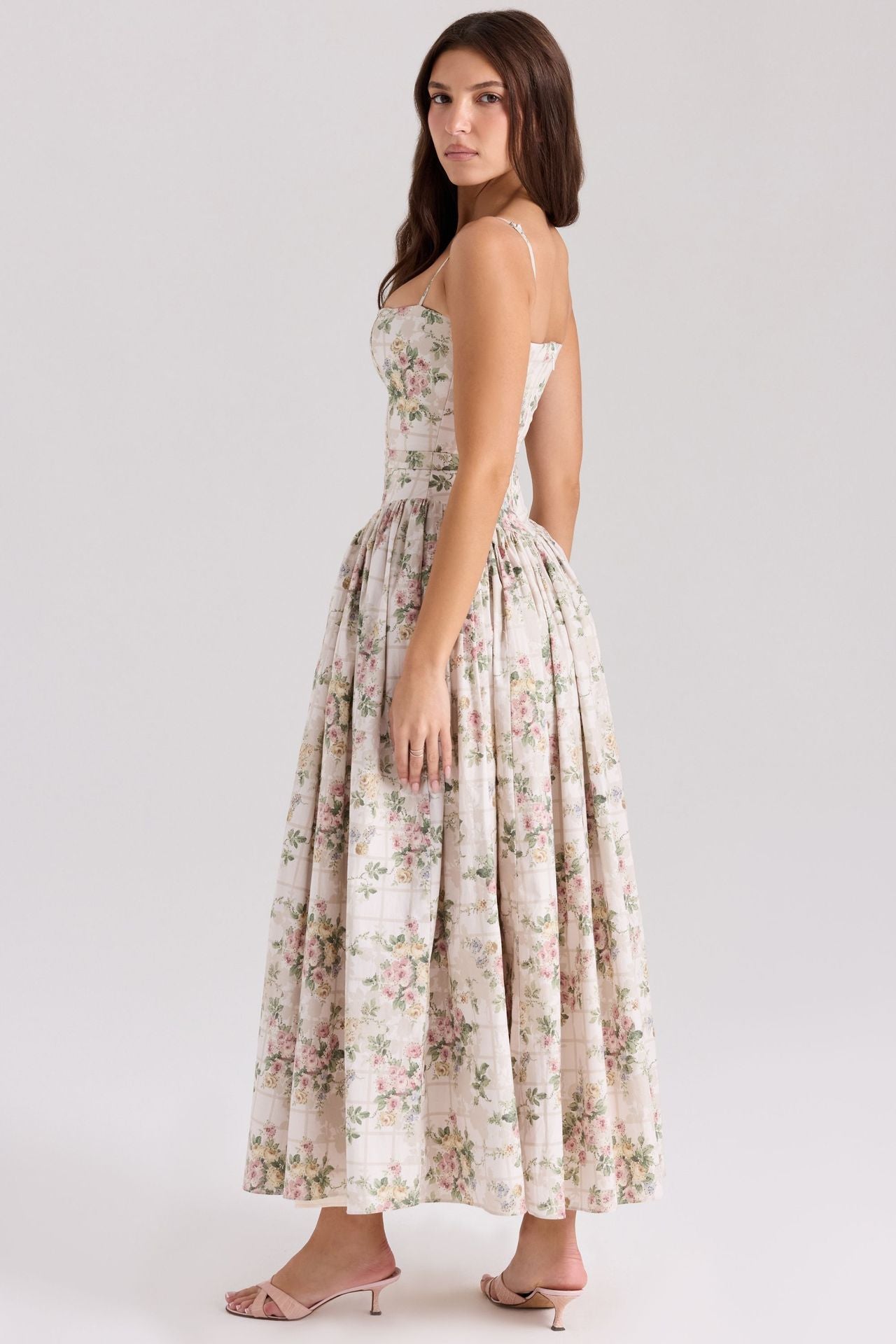 Ditsy Floral Slim Fit Slip Dress