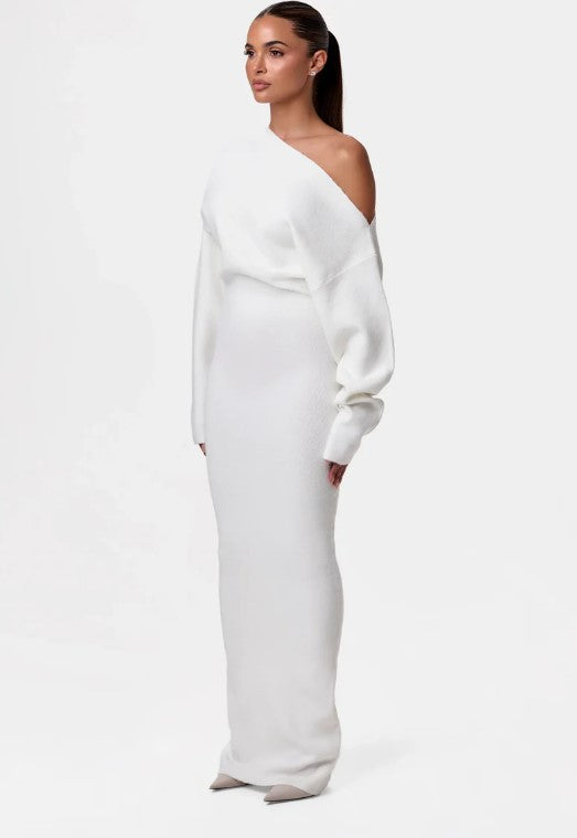 Mysterious Charm Off-Shoulder Maxi Dress