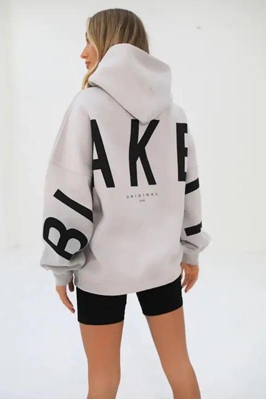 Loose Fit Hoodie with Big Thick Letters