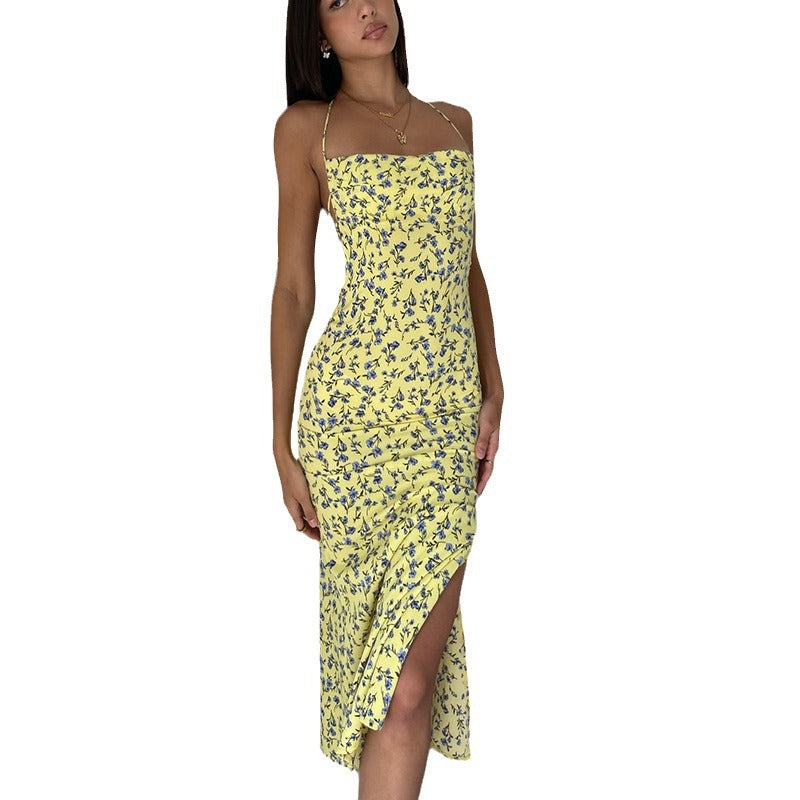 Haydée Boutique Women's Floral Slit Maxi Dress Evening Wear Edit