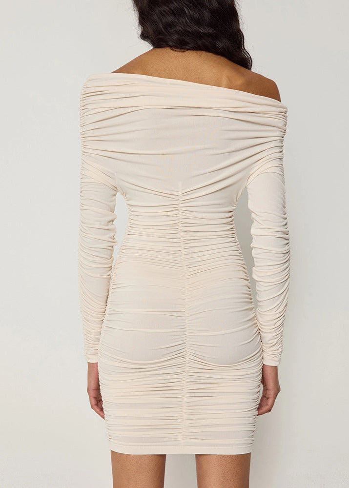 Selene Ruched Off Shoulder Bodycon Dress