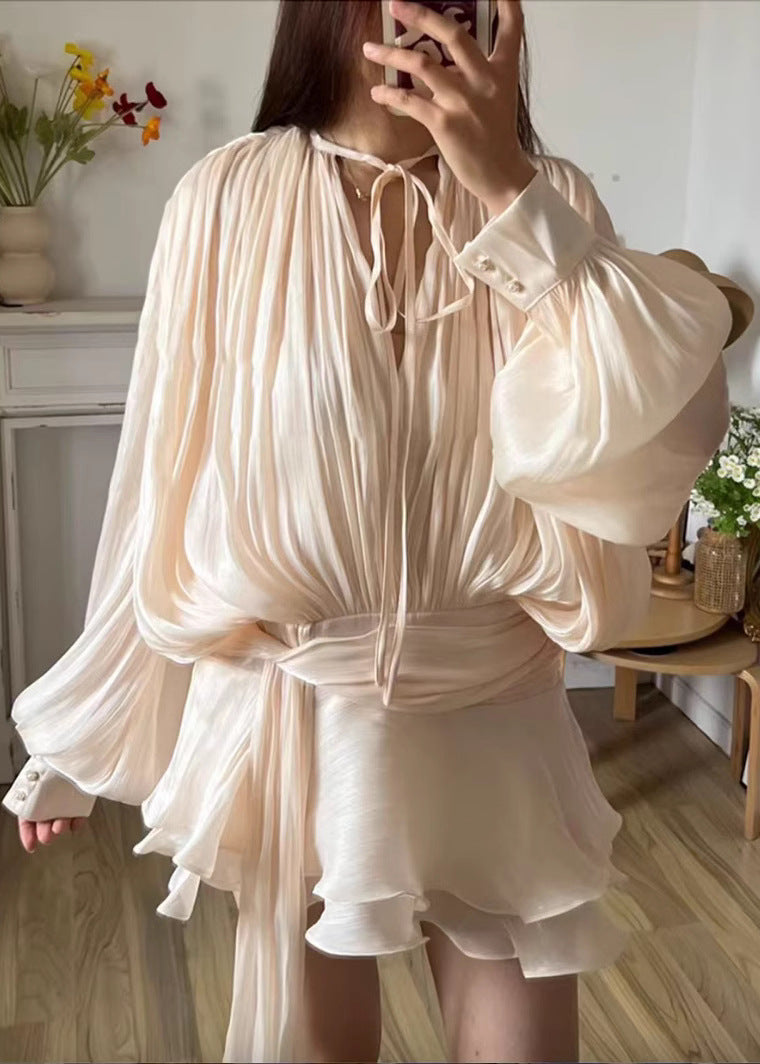 ��lise French InspiRed Pleated Mini Dress