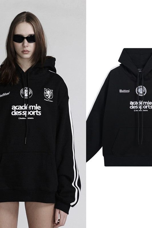 American retro embroidery pure cotton Hoodie