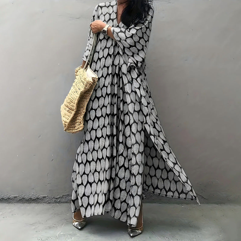 Rayon Beach Jacket Maxi Dress Holiday Dress Sun Protection Loose Robe Beach Cover Up