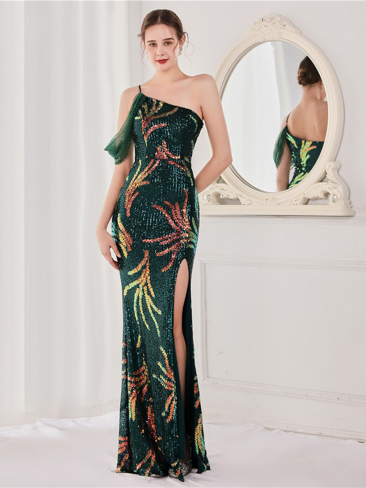 Sequin long party evening dress