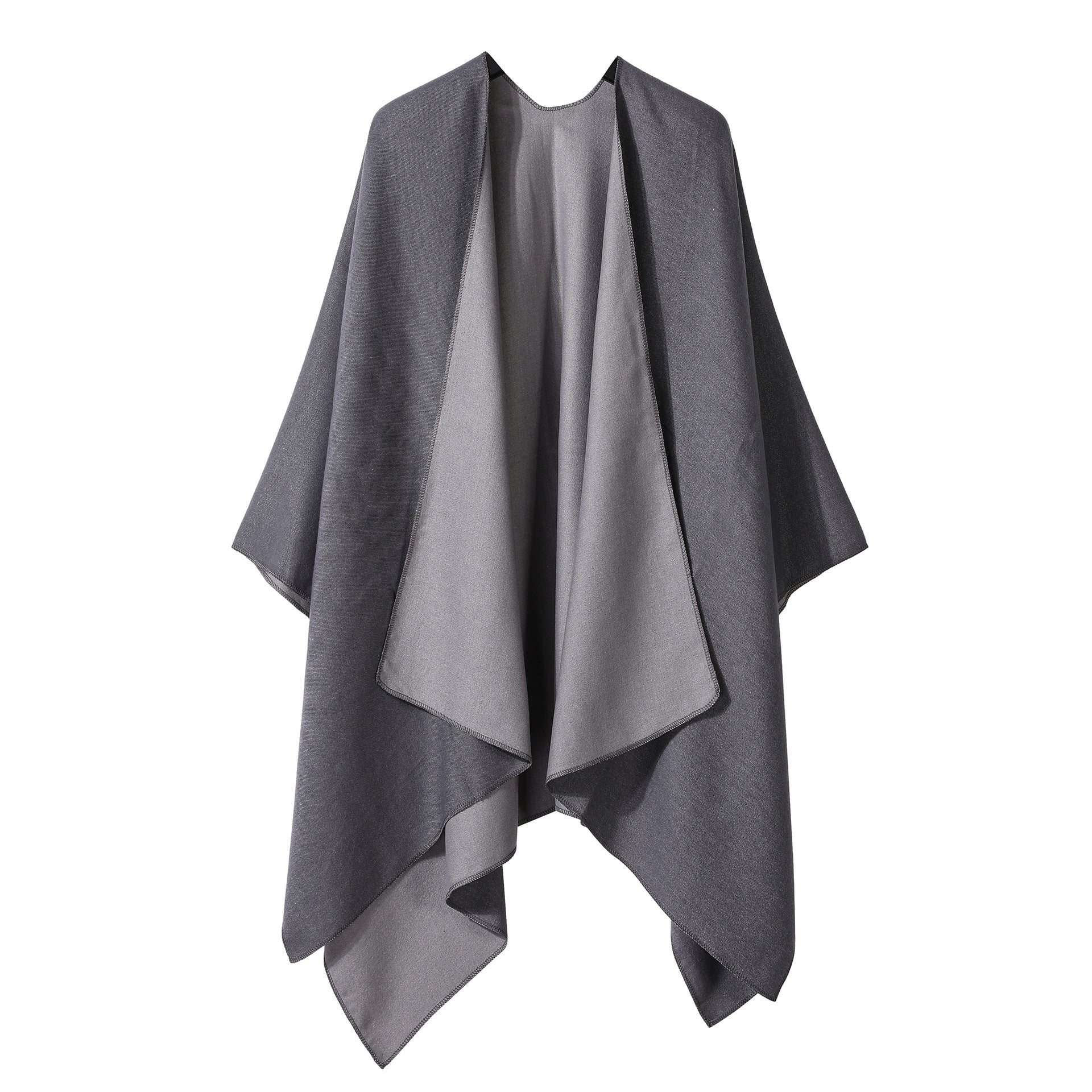 Plaincolored Doublesided Cape Autumn Winter Simple Scarf
