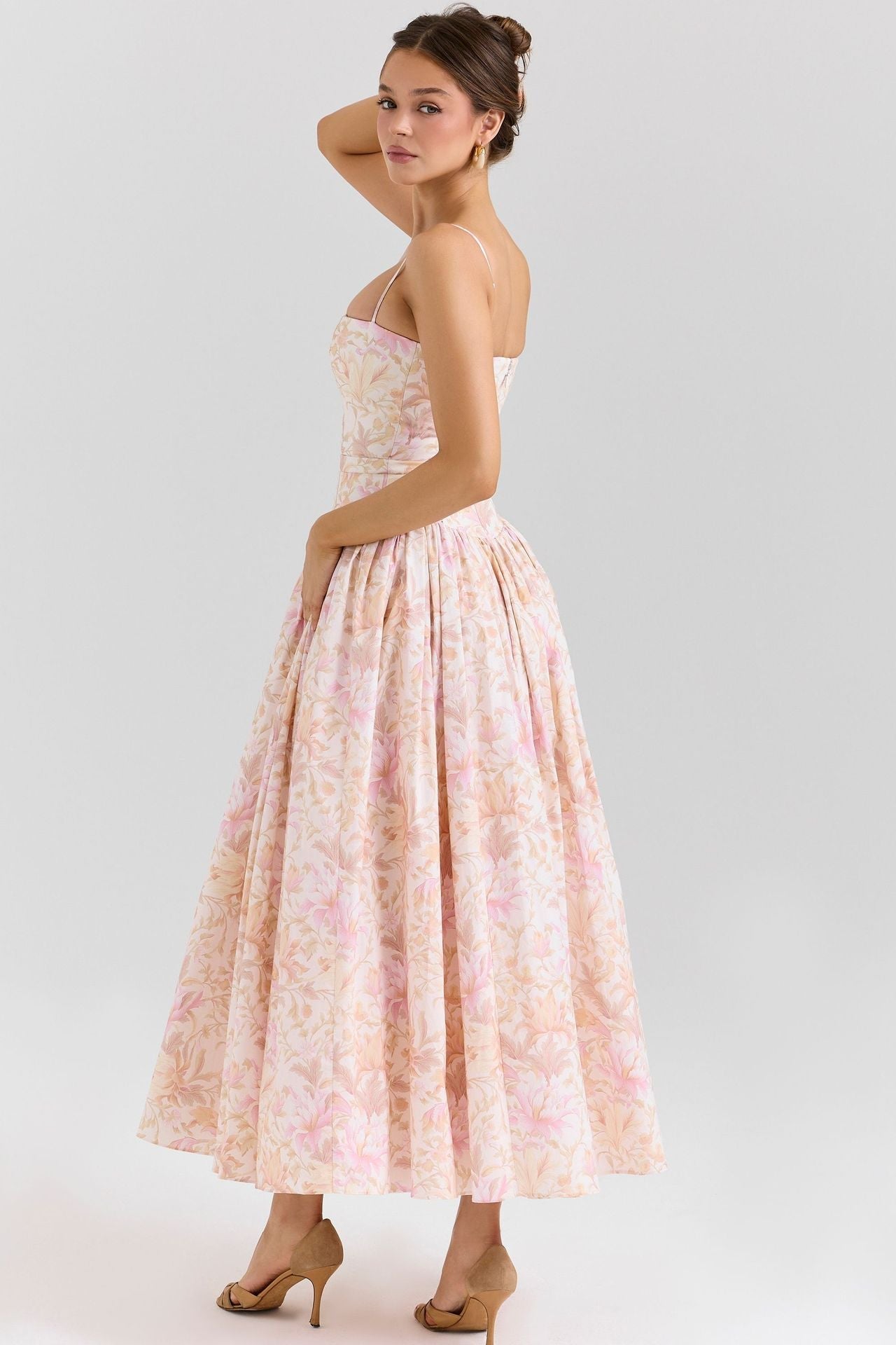 Ditsy Floral Slim Fit Slip Dress