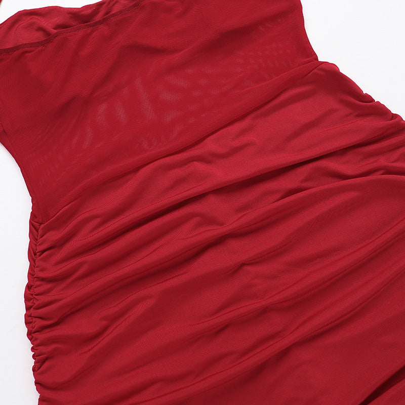 Raze Halter Dress Red