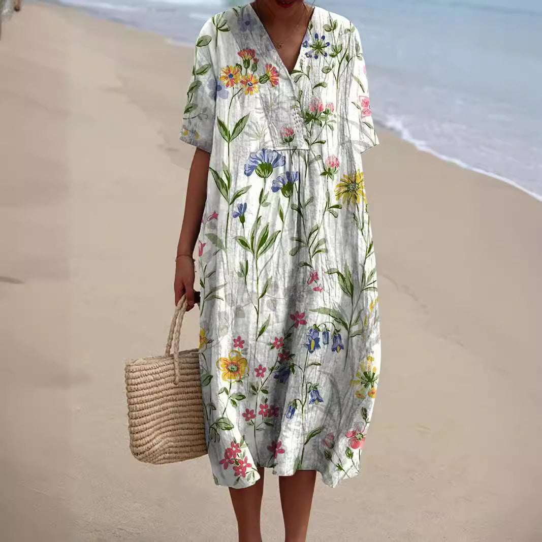 Gemma Chic Floral Print Dress Everyday Luxe Edit