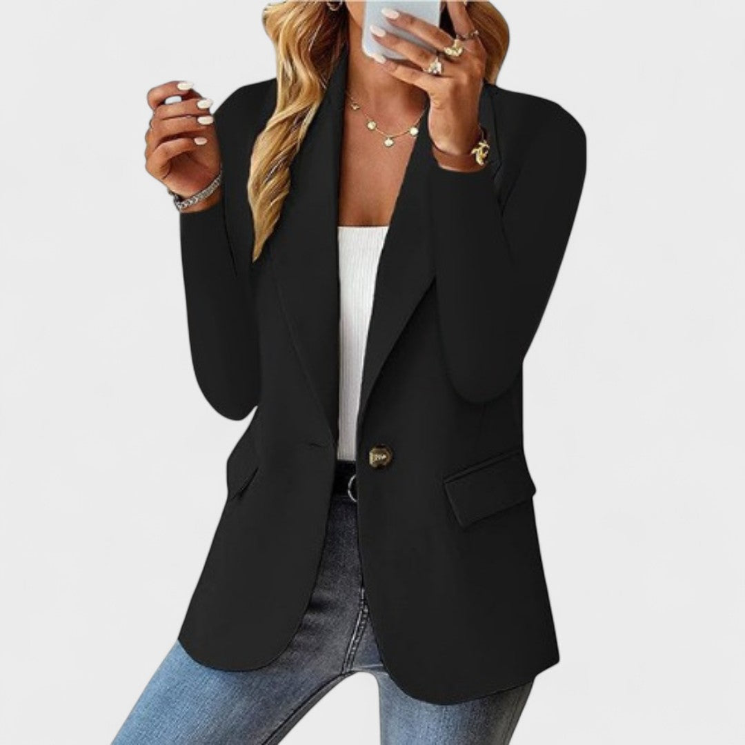 Notch Lapel Single Button Tailored Blazer 7