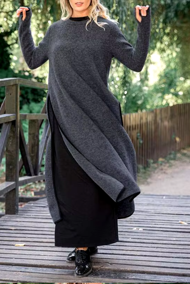 Urban Glenda Cozy Long Layered Dress for Modern Fashion Wear