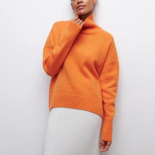 Turtleneck Short Sleeve Oversized Knit Sweater 7