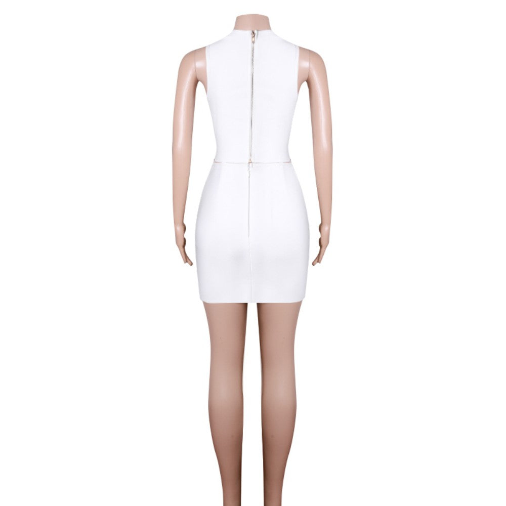 Round Neck Sleeveless Cut Out Bandage Set
