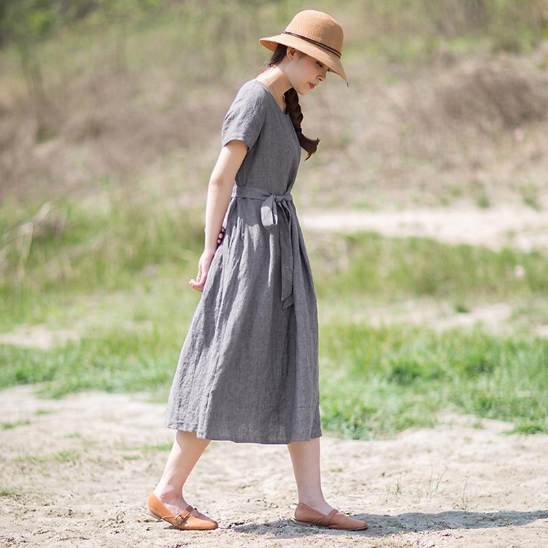 Plus Size Comfortable Solid Color Pullover Dress