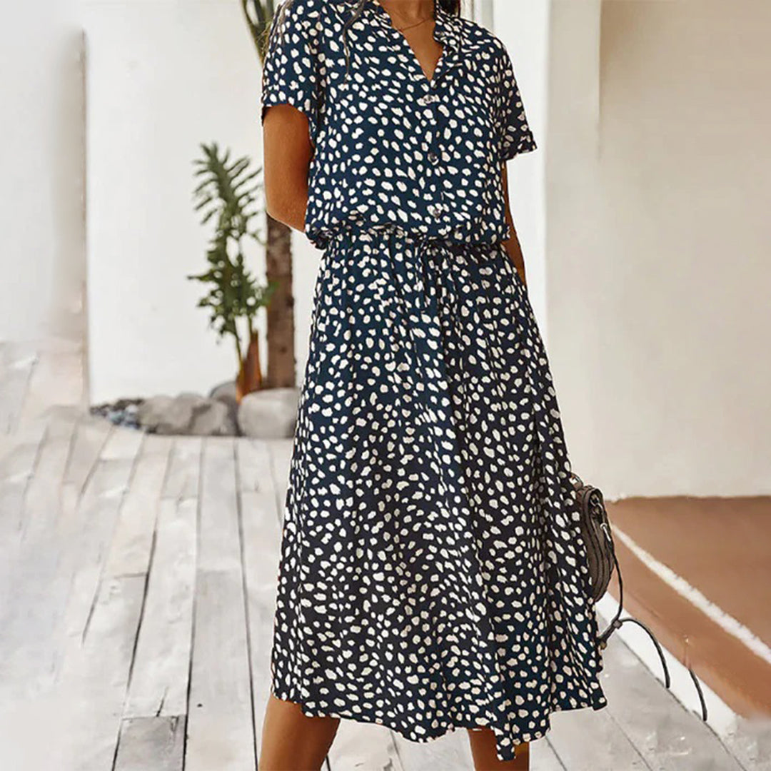 Milagros Printed V-neck Dress for Women Trendy Fashion Pick