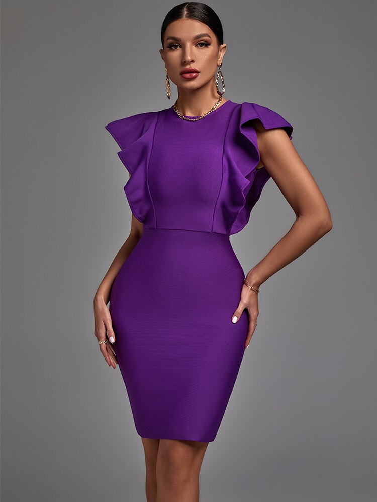 Elegant Sexy Ruffle Club Party Dress