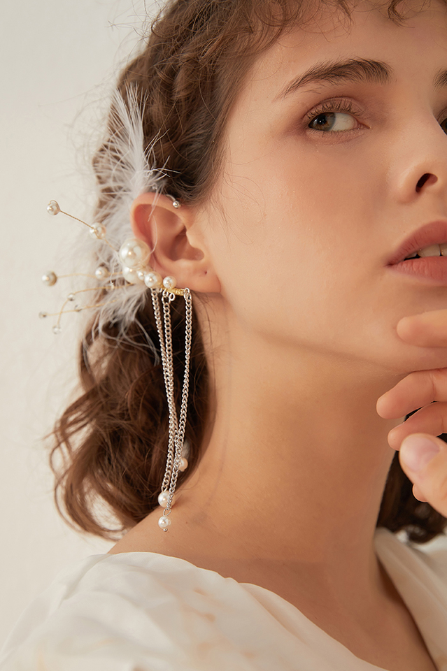 Feather Elegant Tassel Earrings