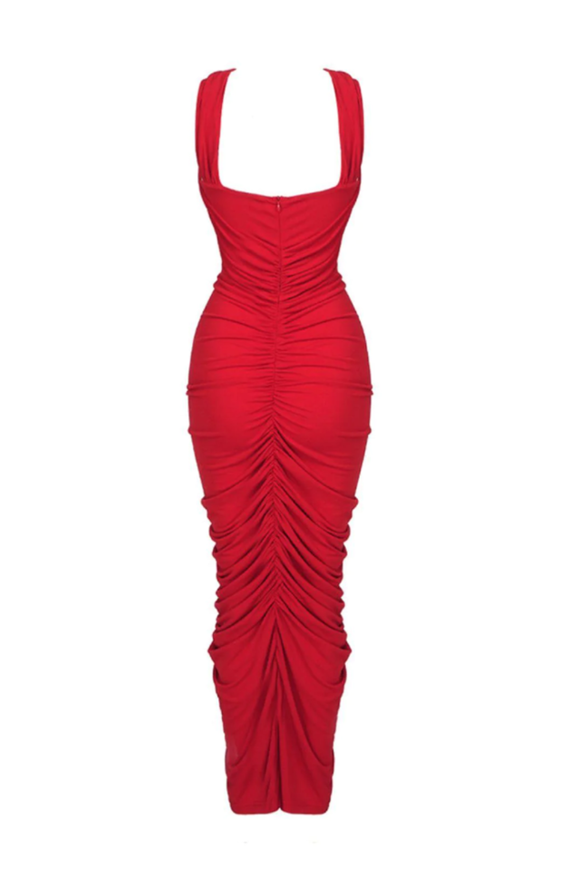 Genevieve Rose Stylish Ruched Dress