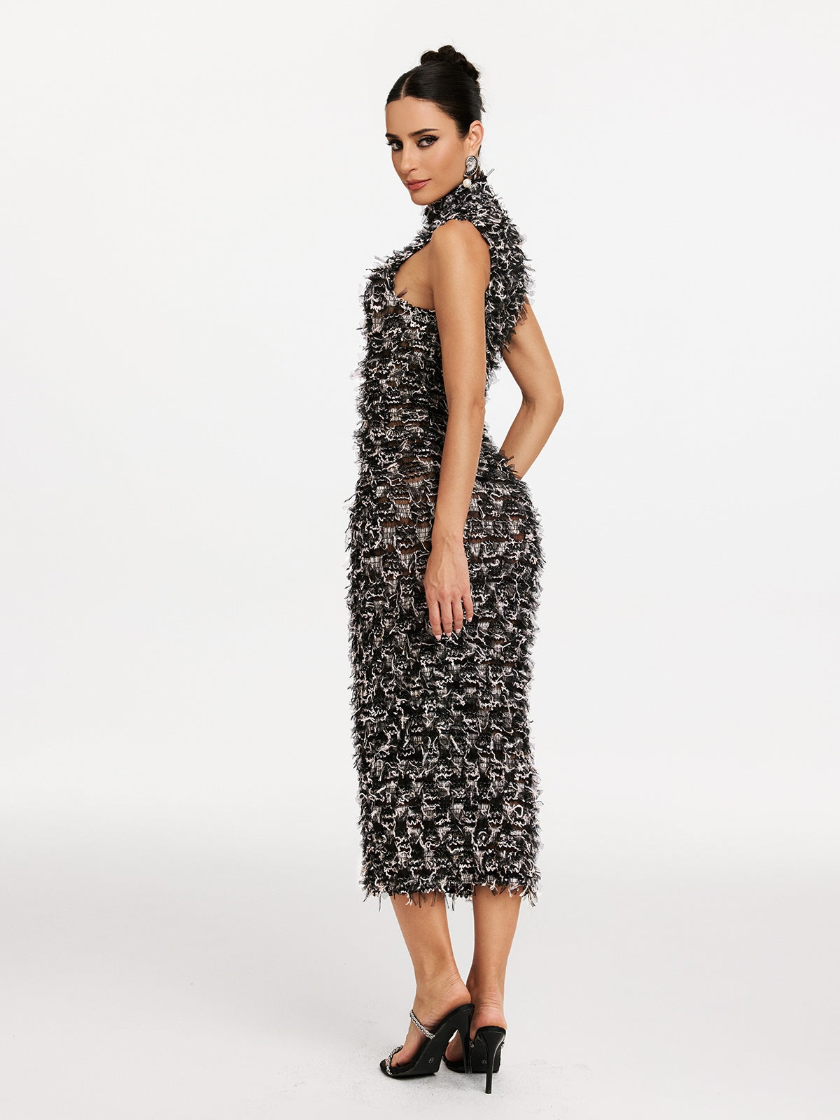 High Neck Midi Dress