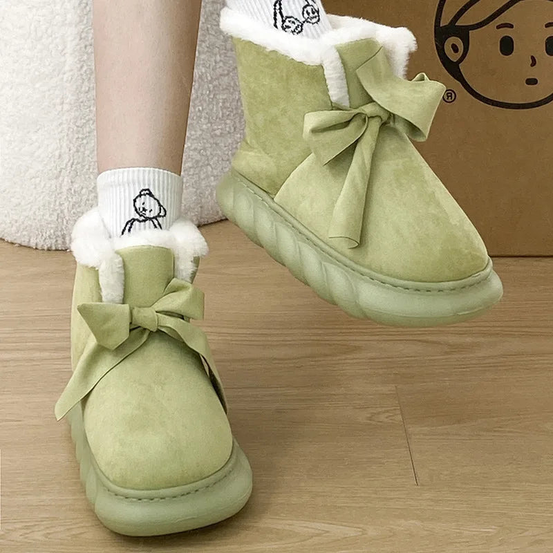 Thickened Pluspiled Long Plush Nonslip Warm Cotton Snow Boot