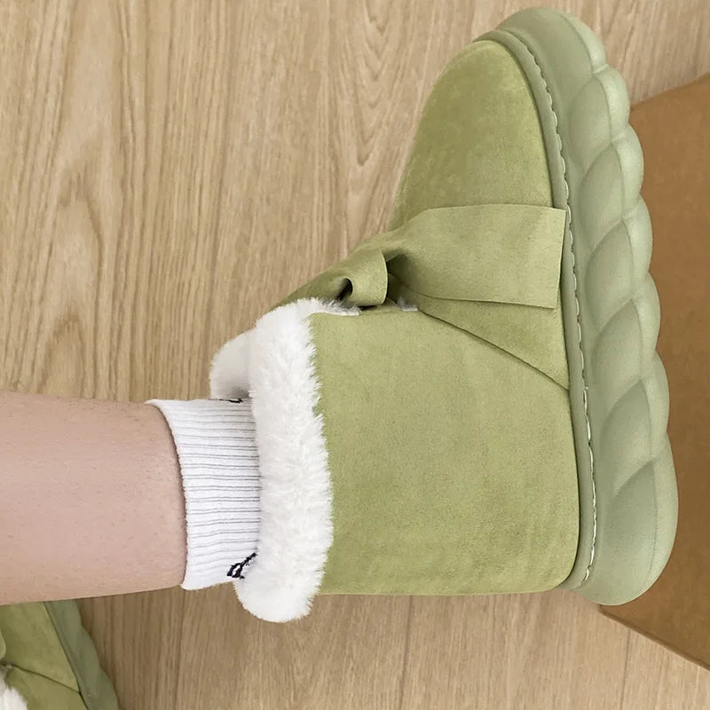 Thickened Pluspiled Long Plush Nonslip Warm Cotton Snow Boot