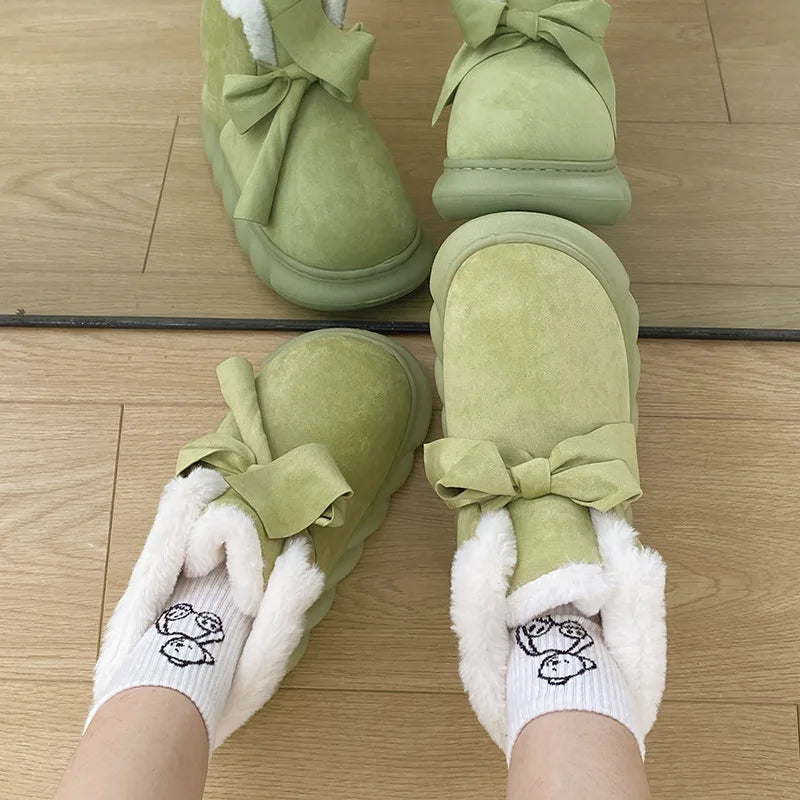 Thickened Pluspiled Long Plush Nonslip Warm Cotton Snow Boot